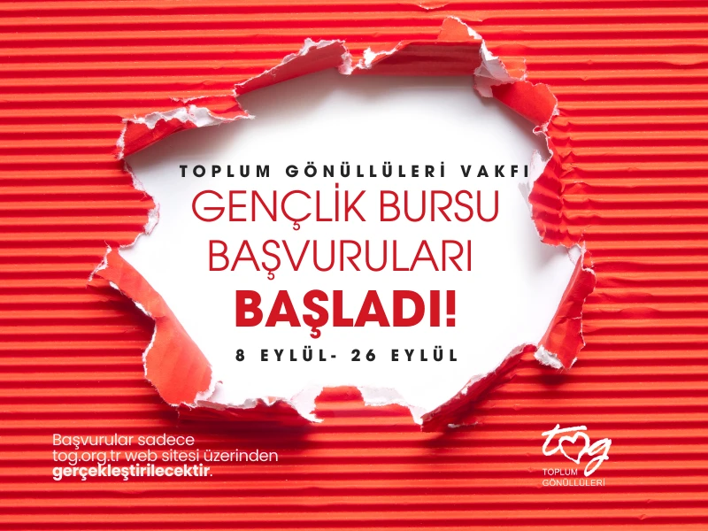 TOPLUM GÖNÜLLÜLERİ VAKFI BURS BAŞVURULARI BAŞLADI!