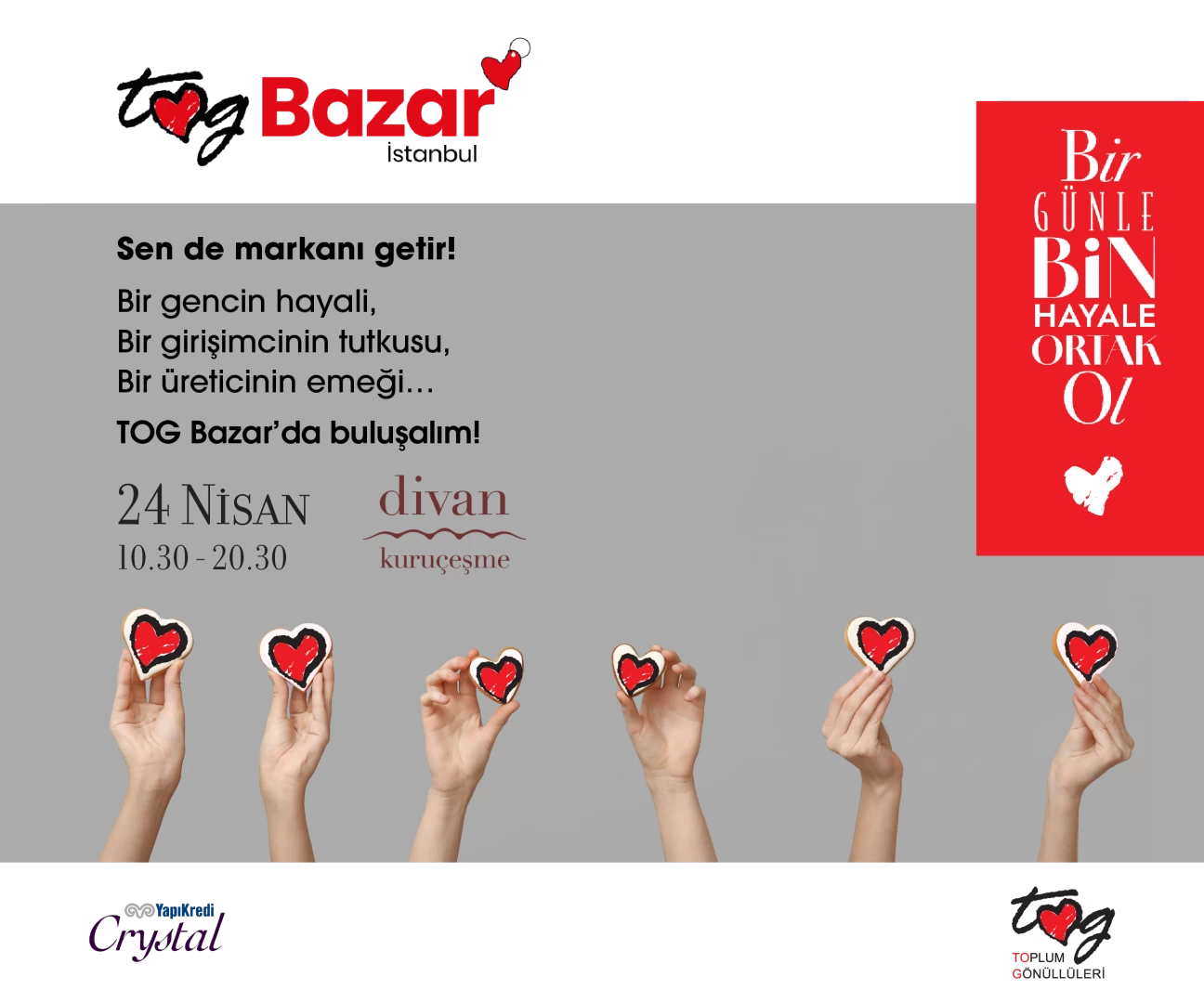 Sen de TOG Bazar’da bizimle ol, toplumsal dayanışmaya katkıda bulun!